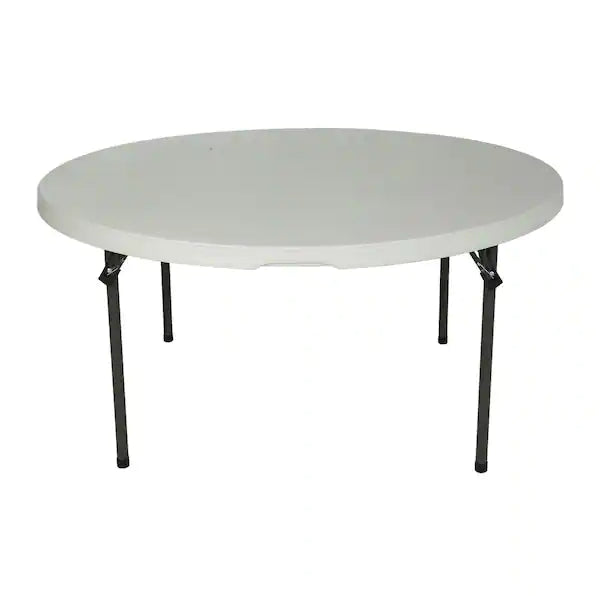 60" Round White Table