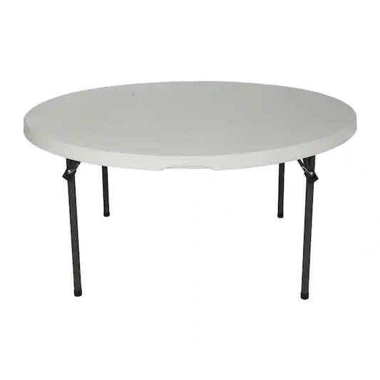 60" Round White Table